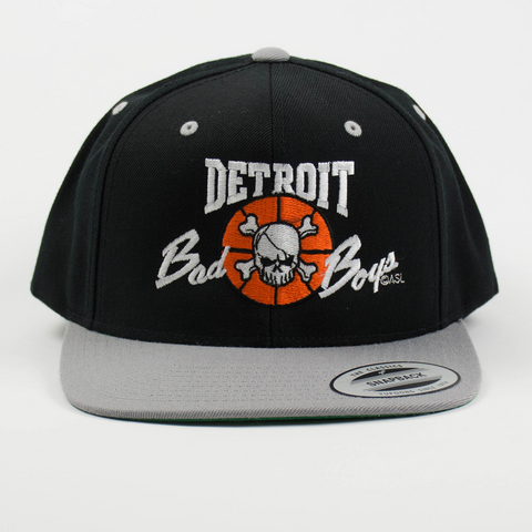 Detroit Bad Boys Flat Bill Grey Snapback Cap