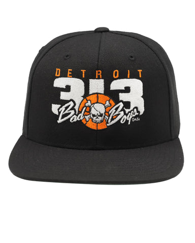 Detroit Bad Boys Flat Bill Snapback Cap - 313