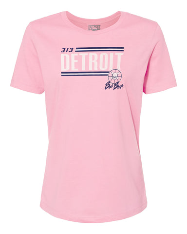 Detroit Bad Boys Classic Ladies T-Shirt - 313 Pink