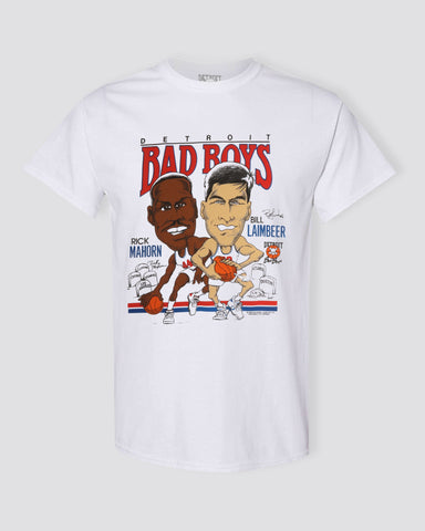 Rick Mahorn-Bill Laimbeer Caricature T-Shirt