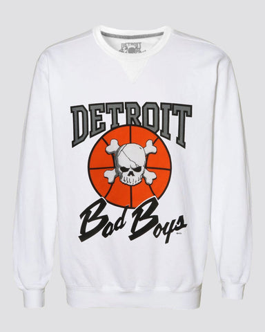 Detroit Bad Boys Crewneck Sweatshirt - White