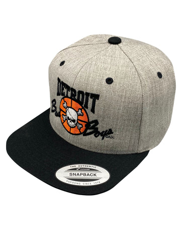 Detroit Bad Boys Flat Bill Grey-Blk Snapback Cap