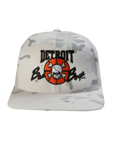 Detroit Bad Boys Flat Bill Camouflage Cap - White