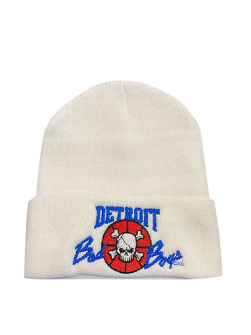 Detroit Bad Boys Classic White Cuffed Beanie - RBO