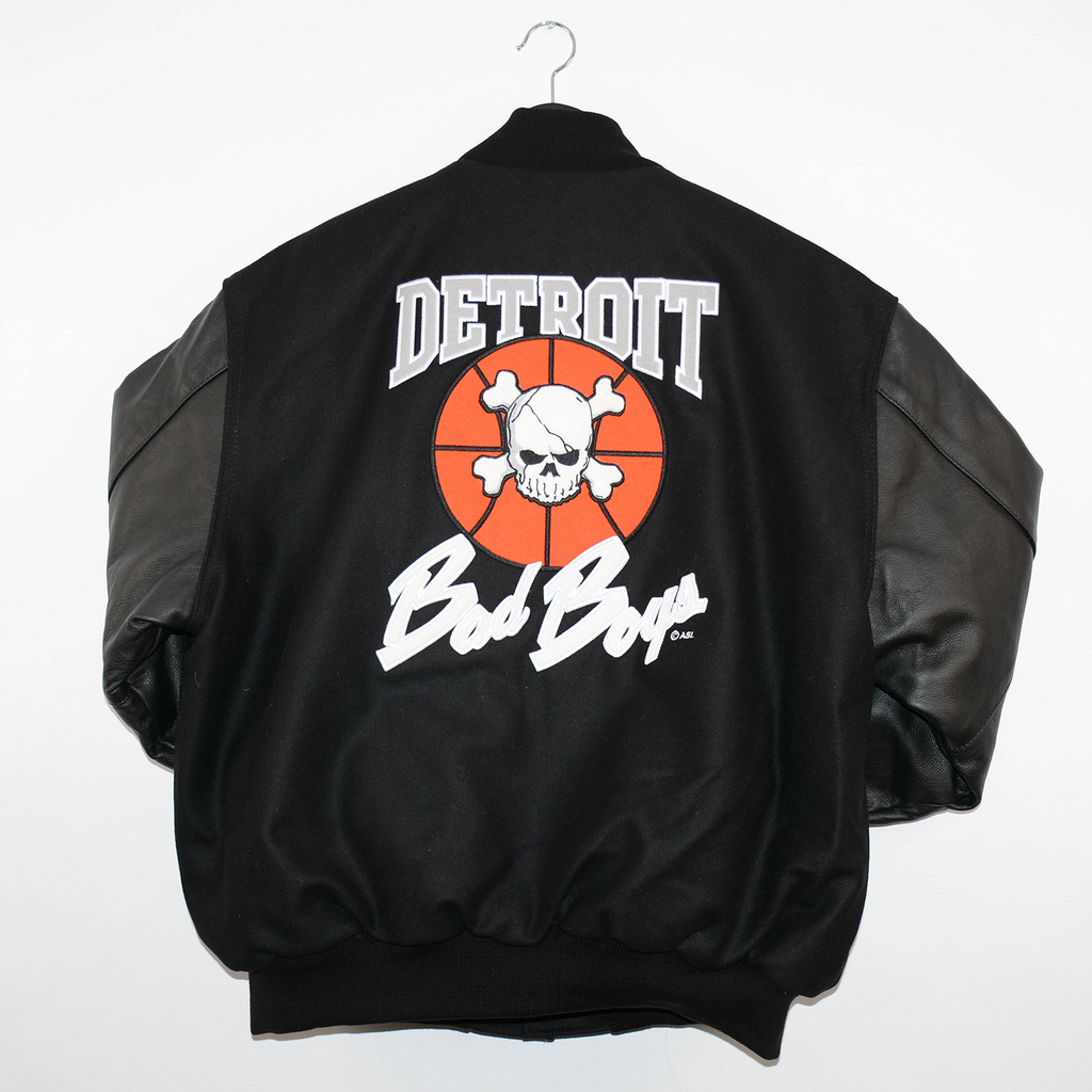 Detroit Bad Boys Men's Home Game Varsity Jacket by Vintage Detroit Collection